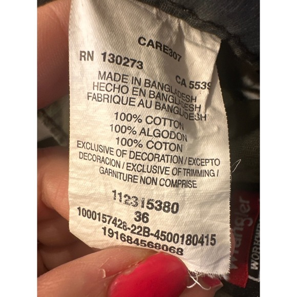 Wrangler Workwear Olive Green Utility Shorts Men's Size 36 Relaxed Fit - Picture 5 of 6